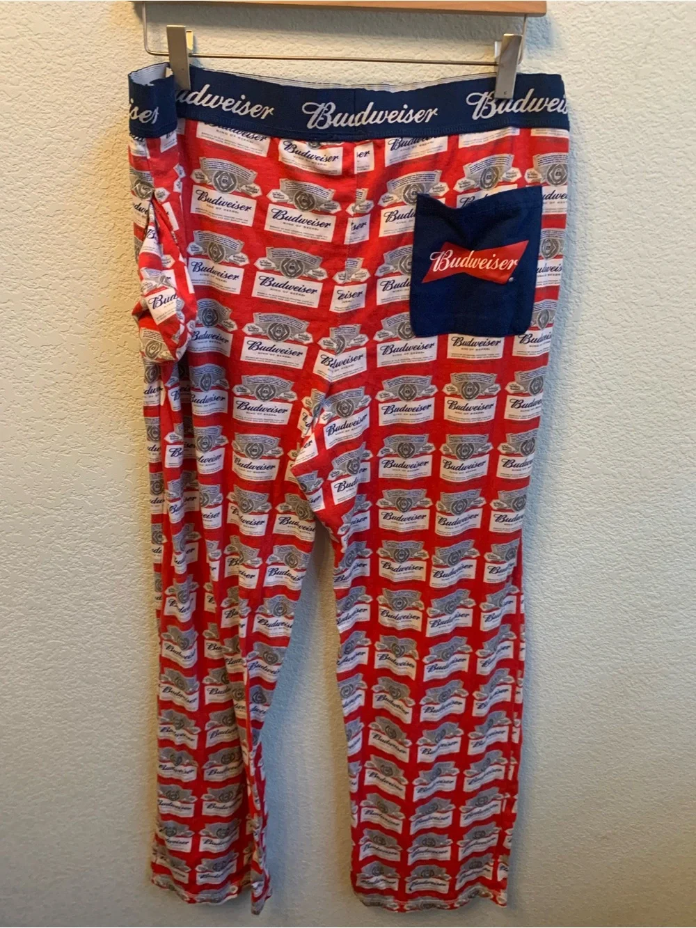 Budweiser Red & Navy Logo Print Sweatpants
